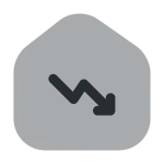 Home Trend Down SVG Icon